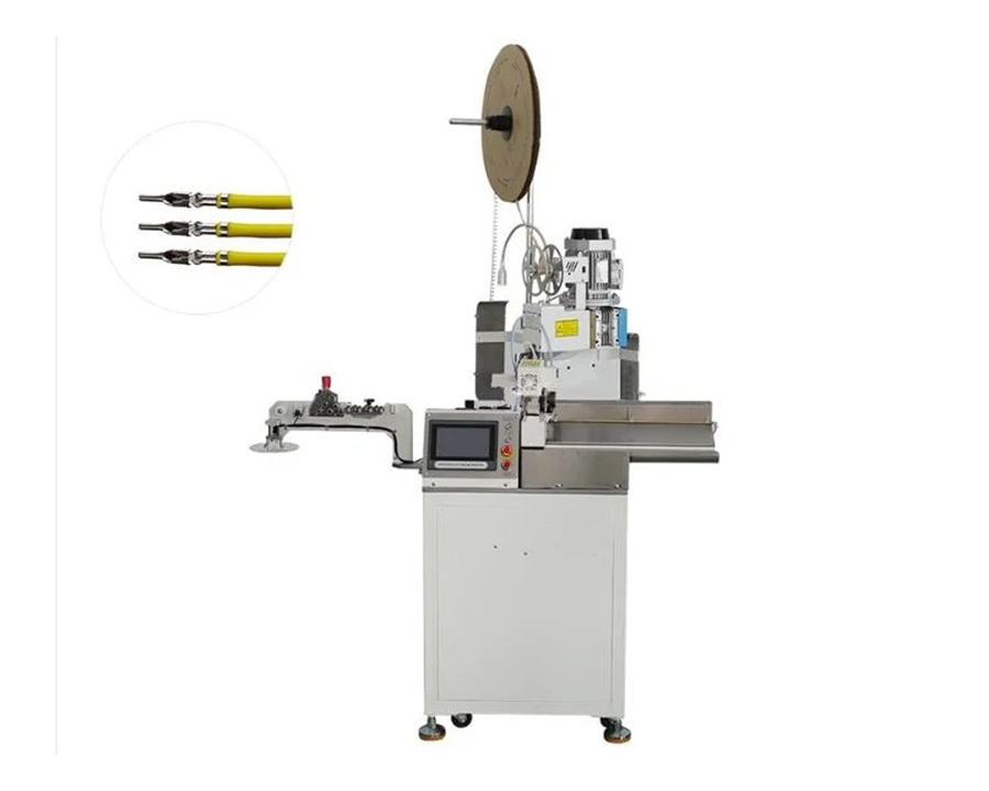 Máquina peladora y prensadora de corte de un solo terminal completamente automática